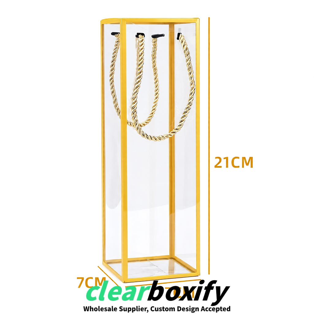 Yellow Private Label Clear PVC, PP, PET Tote Bags & Handbags Wholesale