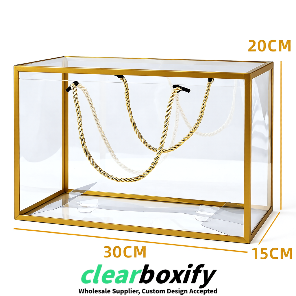 Yellow Private Label Clear PVC, PP, PET Tote Bags & Handbags Wholesale