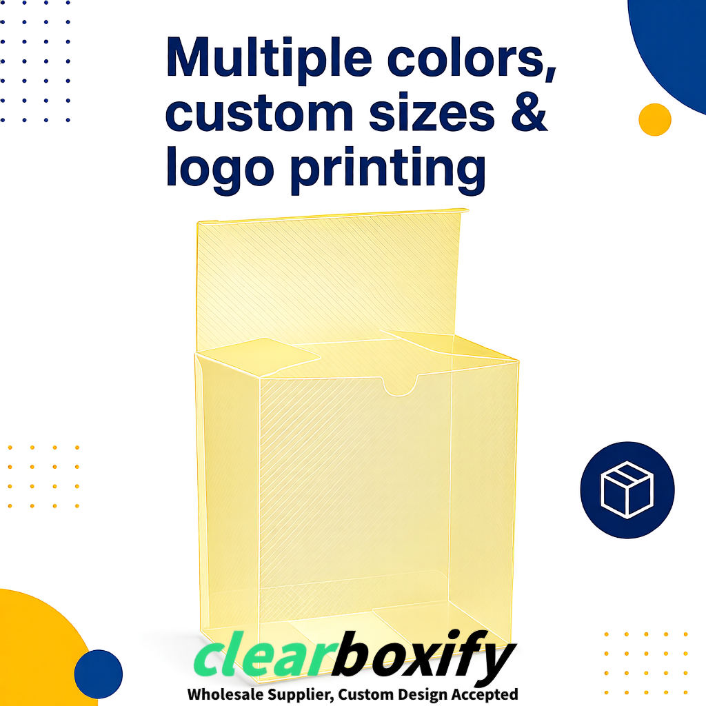 Yellow Matte PP Frosted & Diagonal Texture Boxes with Diagonal Texture